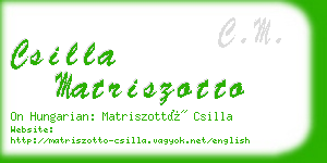 csilla matriszotto business card